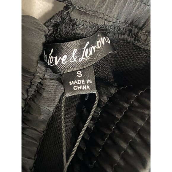 NWT For Love & Lemons Frankie Black Sweatpants-sz Small - Picture 7 of 11
